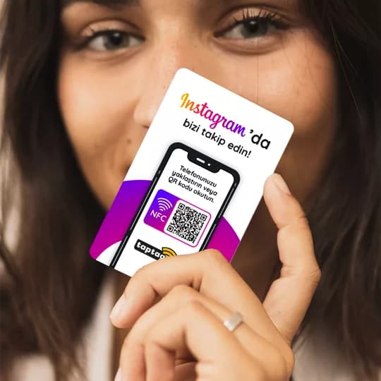 Instagram Profilinizi Geliştirin: Taptag Pro NFC ve QR Kodlu Kart ile Takipçi Sayınızı Artırın